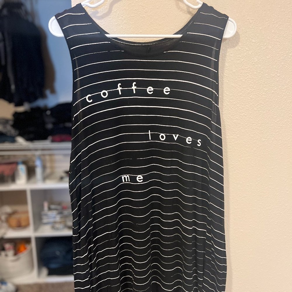 Apt. 9 | Coffee Loves Me striped tank top